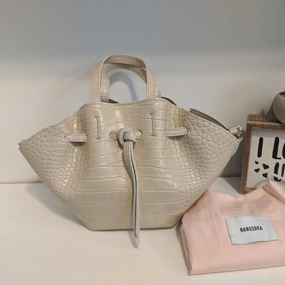 Nanushka Lynn Gathered Tote Small